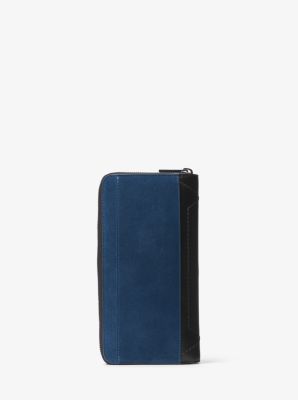 Portefeuille Henry en su&egrave;de &agrave; fermeture &eacute;clair tout autour