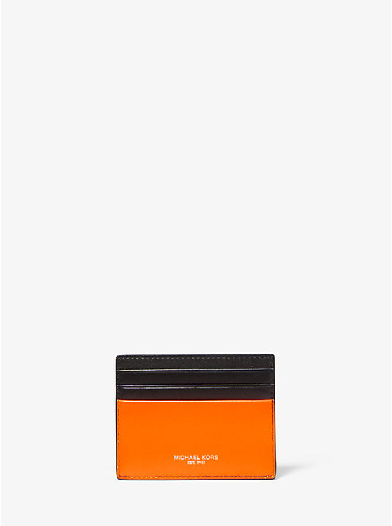 Brooklyn Two-Tone Leather Tall Card Case image number 0