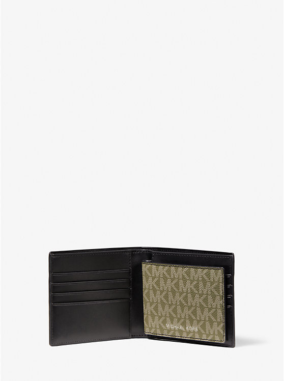 Michael Kors Collection 'Harrison' Fold Over Wallet - Black
