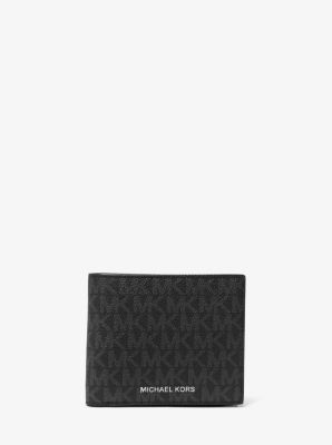 michael kors white logo wallet