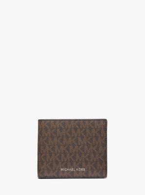 Michael michael kors logo slim wallet on sale