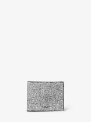 Henry Ink-Print Crossgrain Leather Billfold Wallet With Passcase ...