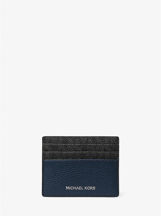 Hudson Logo and Pebbled Leather Tall Card Case image number 0