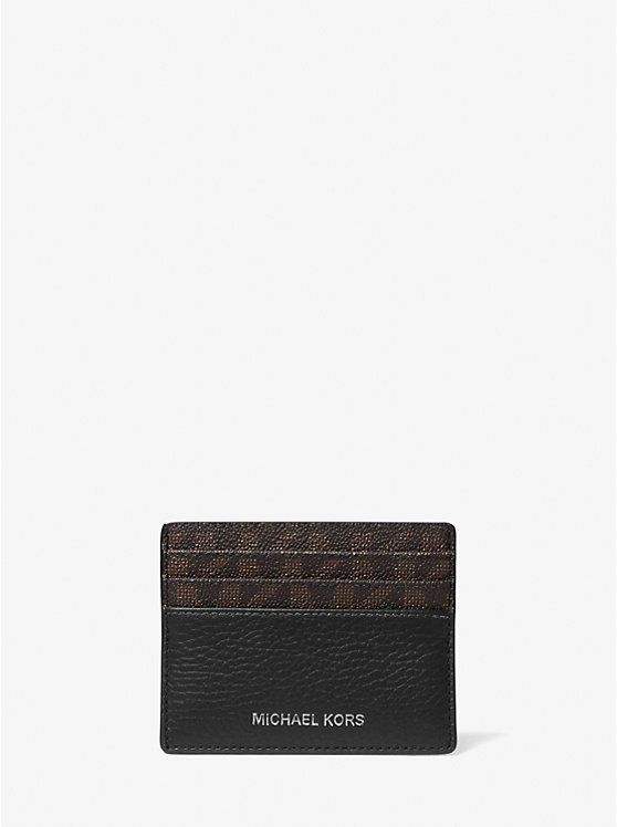 Hudson Logo and Pebbled Leather Tall Card Case image number 0