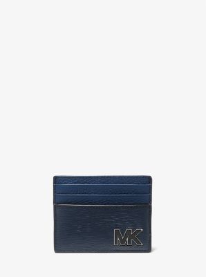 Michael Kors Men's Harrison Tall Card Case Saffiano Leather Wallet Greyhound