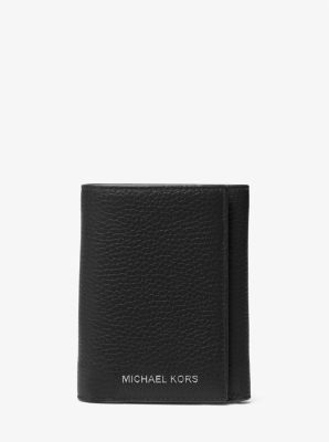 Hudson Pebbled Leather Tri-Fold Wallet