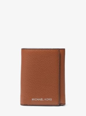 Hudson Pebbled Leather Tri-Fold Wallet