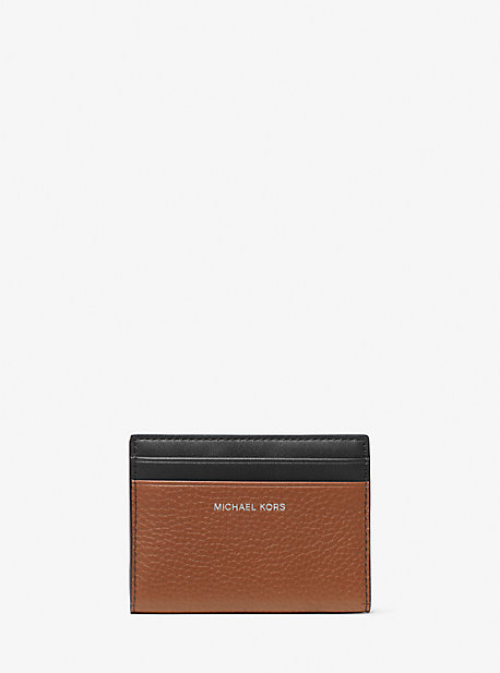 MK Hudson Pebbled Leather Bifold Wallet - Luggage Brown - Michael Kors