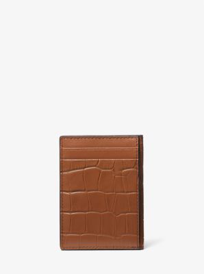 Hudson Crocodile Embossed Leather Bifold Wallet image number 2