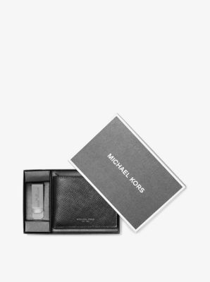 Crossgrain Leather Slim Billfold Wallet and Bill Clip Set | Michael Kors