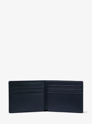 Schmale Brieftasche mit Logomuster und Schlüsselanhänger image number 2