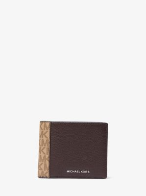 Hudson Leather and Signature Logo Billfold Wallet With Coin Pouch image number 0