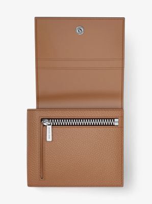 Hudson Pebbled Leather Wallet in LUGGAGE | Michael Kors