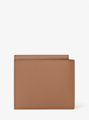 Hudson Pebbled Leather Wallet in LUGGAGE | Michael Kors