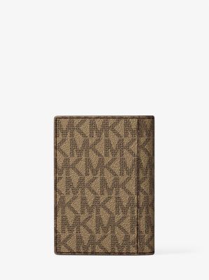 Porta carte di credito a portafoglio Hudson con logo in CRETA | Michael Kors