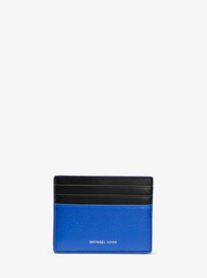 michael kors pebble leather slim card case
