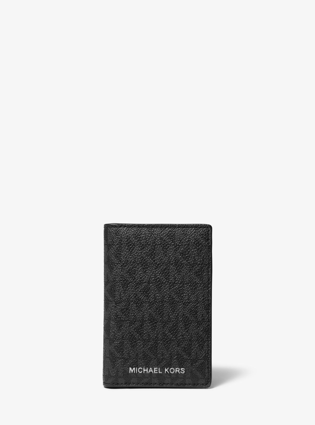 MK Hudson Logo Bi-Fold Card Case - Black - Michael Kors