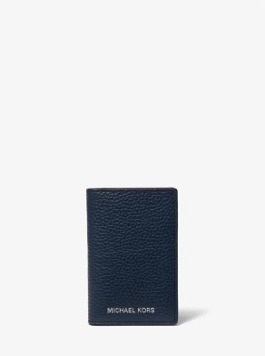 Michael Kors Men's Cooper Graphic Pebble Leather Bifold Wallet Blue  New with Tag