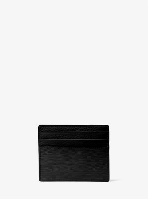 Hudson Leather Card Case in BLACK | Michael Kors