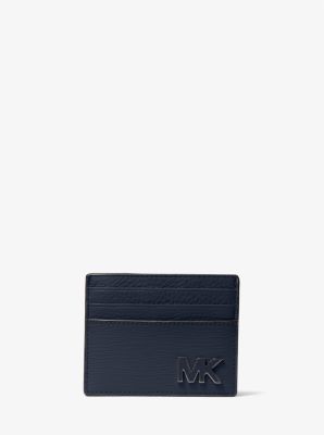 Hudson Leather Card Case in NAVY | Michael Kors