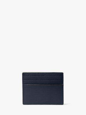 Hudson Leather Card Case in NAVY | Michael Kors