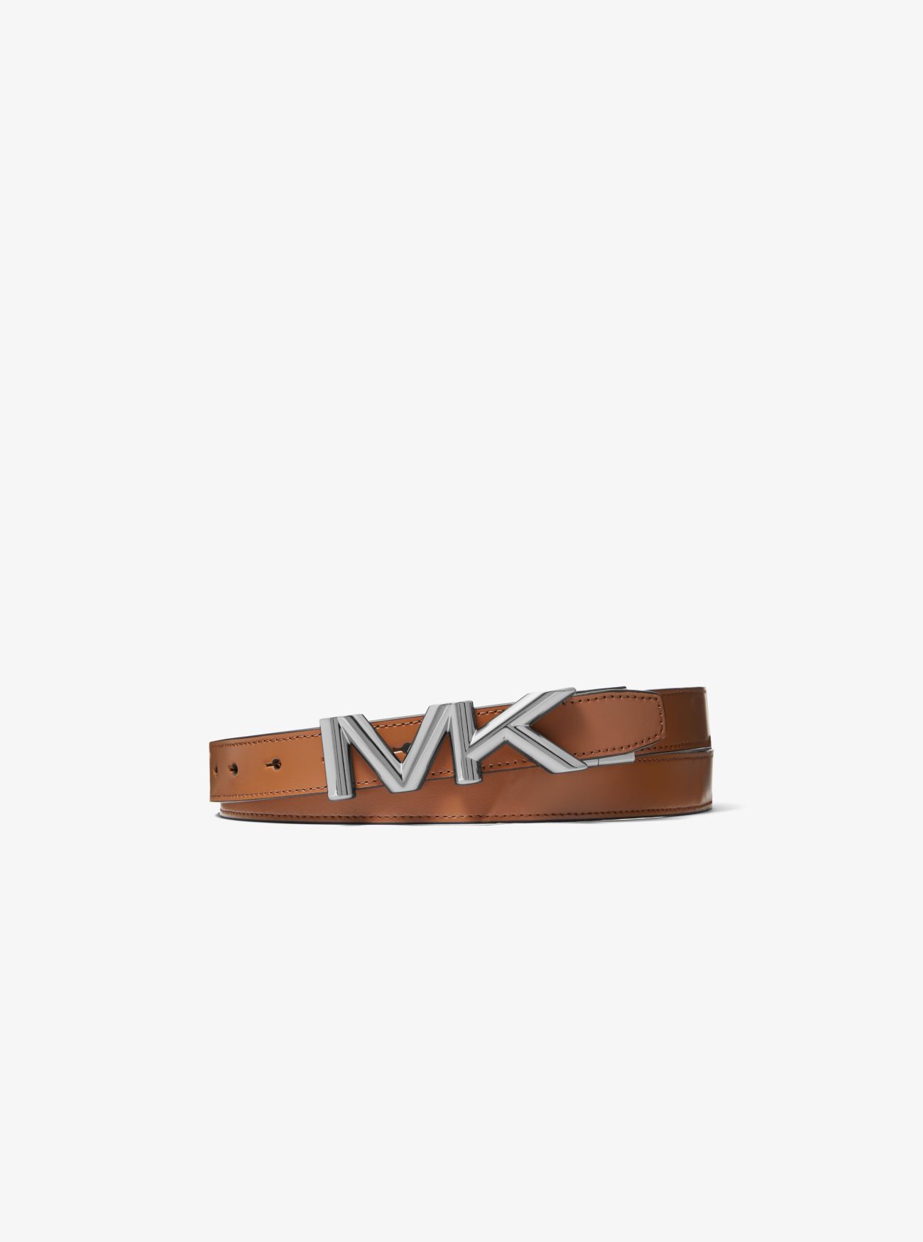MK Reversible Leather Belt - Brown - Michael Kors