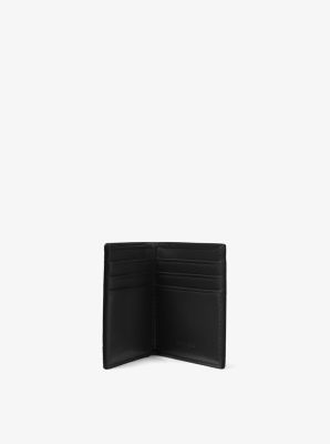 Michael Kors Mens Logo Graphic Slim Card Case & Keychain Wallet Gift Set  (Black) 