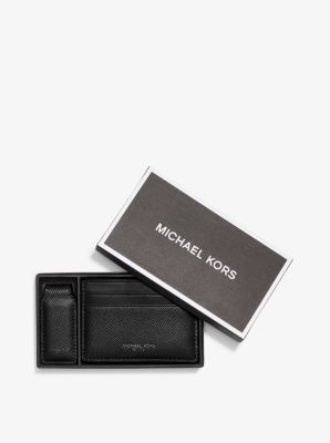 Leather Money Clip Card Case Michael Kors