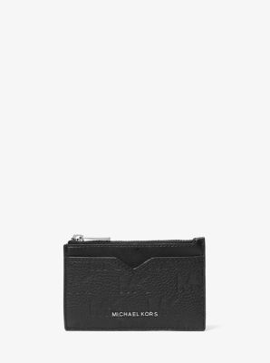 Hudson Logo Embossed Leather Card Case