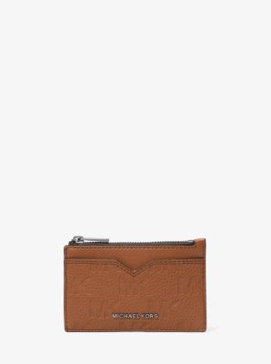 &Eacute;tui pour cartes Hudson en cuir gaufr&eacute; &agrave; logo