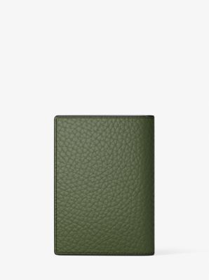 &Eacute;tui &agrave; cartes folio Hudson en cuir grain&eacute;