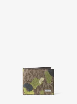 Jet Set Painterly Camo Billfold Wallet 