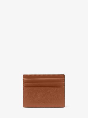 Hudson Embossed Pebbled Leather Tall Card Case