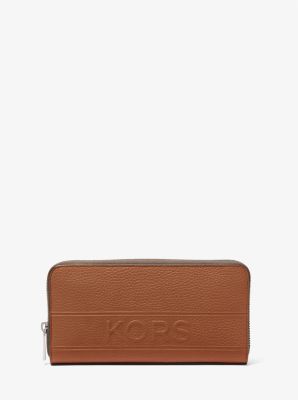 Hudson Pebbled Leather Zip-Around Wallet