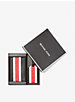 Pebbled Leather and Logo Stripe Passport Wallet and Luggage Tag Gift Set image number 2