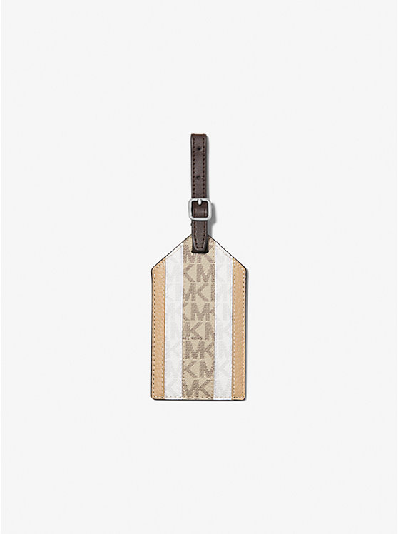 Pebbled Leather and Logo Stripe Passport Wallet and Luggage Tag Gift Set image number 1