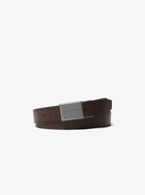 Michael Kors Reversible Black/Brown Belt Silver Mk Logo (L)