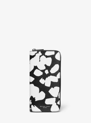 Harrison Abstract Floral Zip-Around Wallet