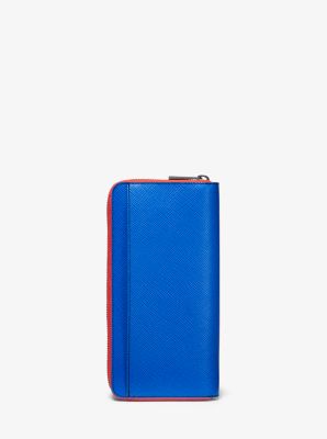 Harrison Color-Block Leather Zip-Around Wallet