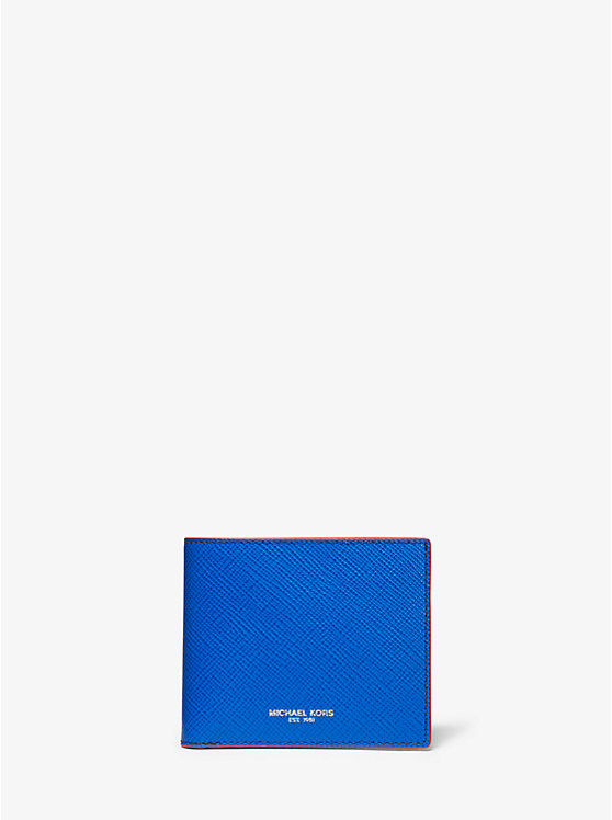 Harrison Color-Block Crossgrain Leather Billfold Wallet image number 0