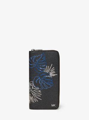 Jet Set Tropical Print Zip-Around Wallet