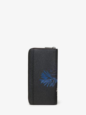 Jet Set Tropical Print Zip-Around Wallet