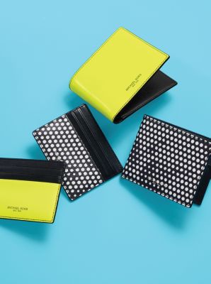 Michael kors hot sale neon wallet