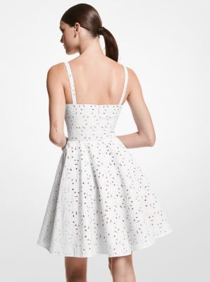 Floral Stretch Cotton Eyelet Dress | Michael Kors [US]