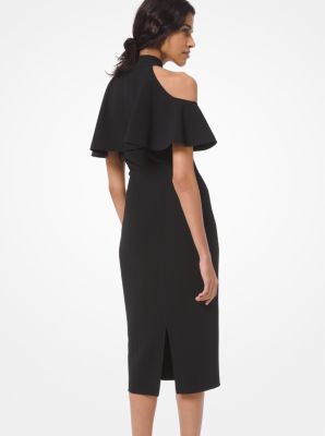 Crepe cape outlet dress