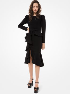 michael kors black ruffle dress