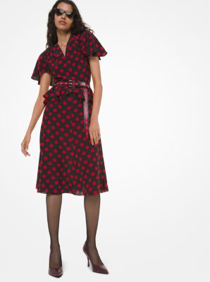 Michael kors red polka dot dress best sale