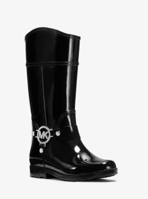 michael kors girls black boots