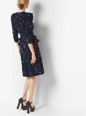 Michael kors floral sequin dress sale