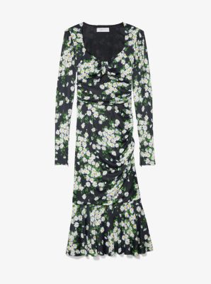 Daisy Satin Jersey Ruched Dress